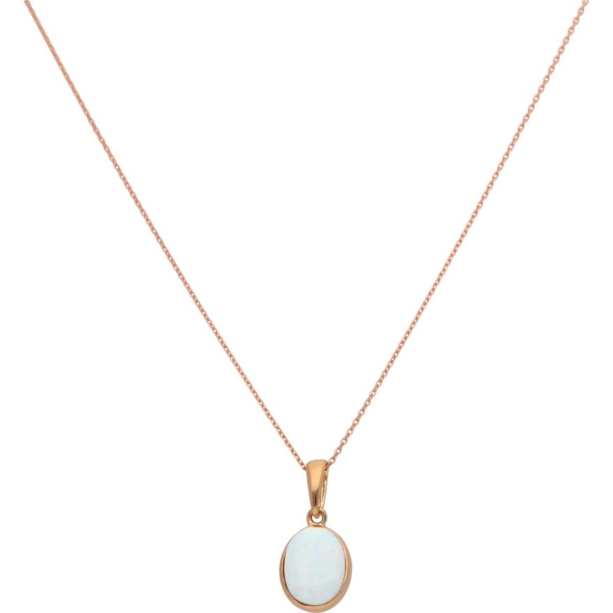 9ct Rose Gold Diamond Link Circle Pendant Necklace - London Road Jewellery
