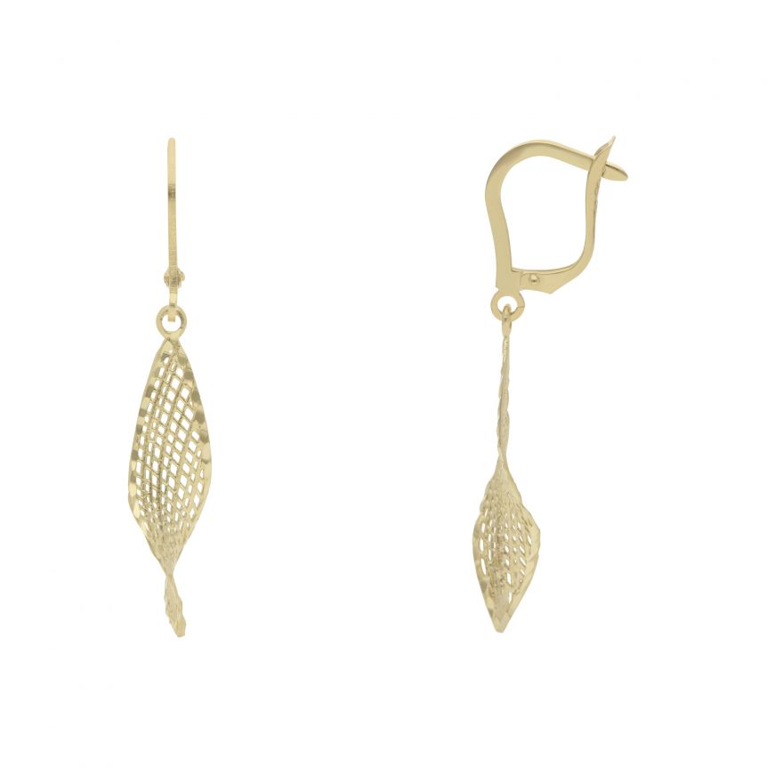 1/2 Carat Diamond Lever-back Drop Earrings in 14K White Gold - IGI  Certified : Amazon.co.uk: Fashion