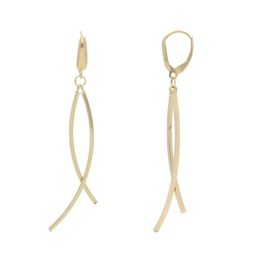 9ct Gold Cubic Zirconia Star Drop Earrings  Posh Totty Designs