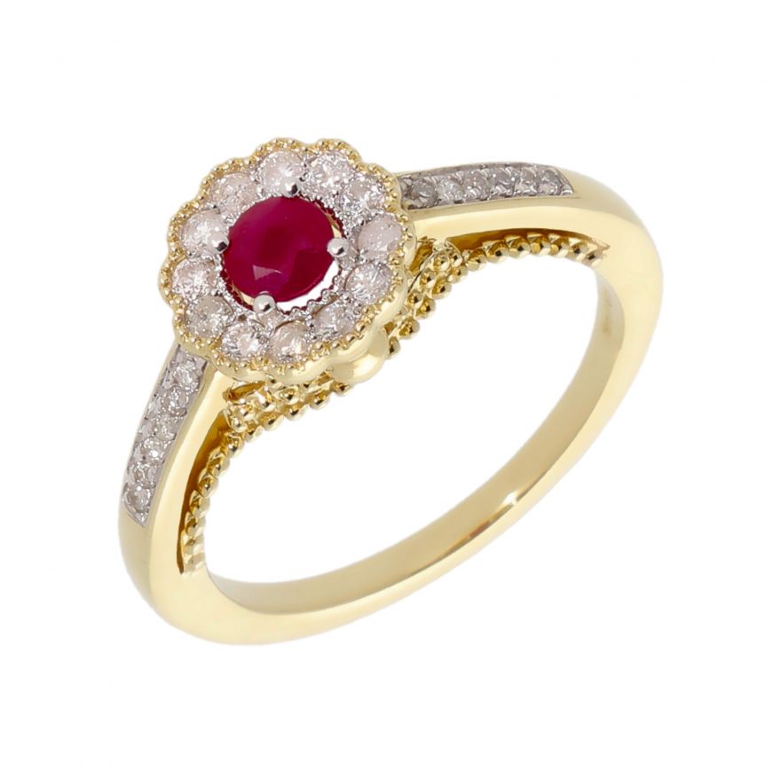 Antique Victorian Diamond and Ruby Ring  The Chelsea Bijouterie