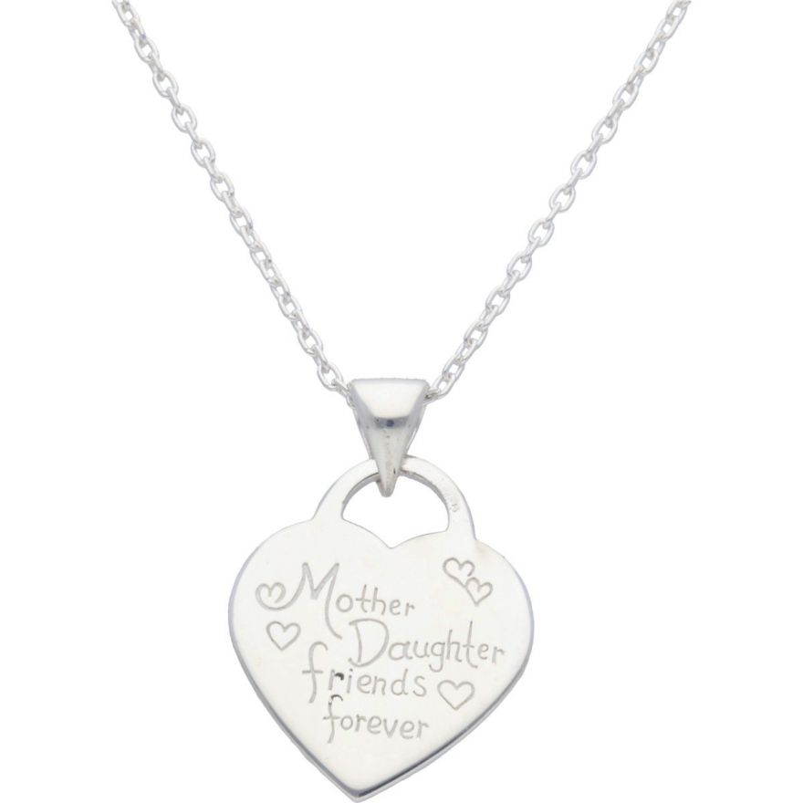Mother Daughter Double Heart Pendant Necklace – TeeRocks.com