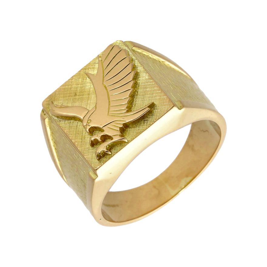 Golden Eagle Ring | 0.015ct | SZ 8.75 | – 100 Ways