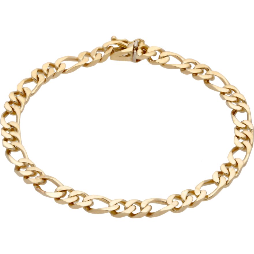 Citerna 9ct Yellow Gold Figaro Bracelet of Weight 3.2gr and 7.5 Inch Length  By Citerna - Bracelets from Prime Jewellery UK