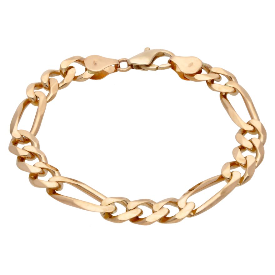Ladies 9ct Yellow Gold Figaro Bracelet | Miltons Diamonds