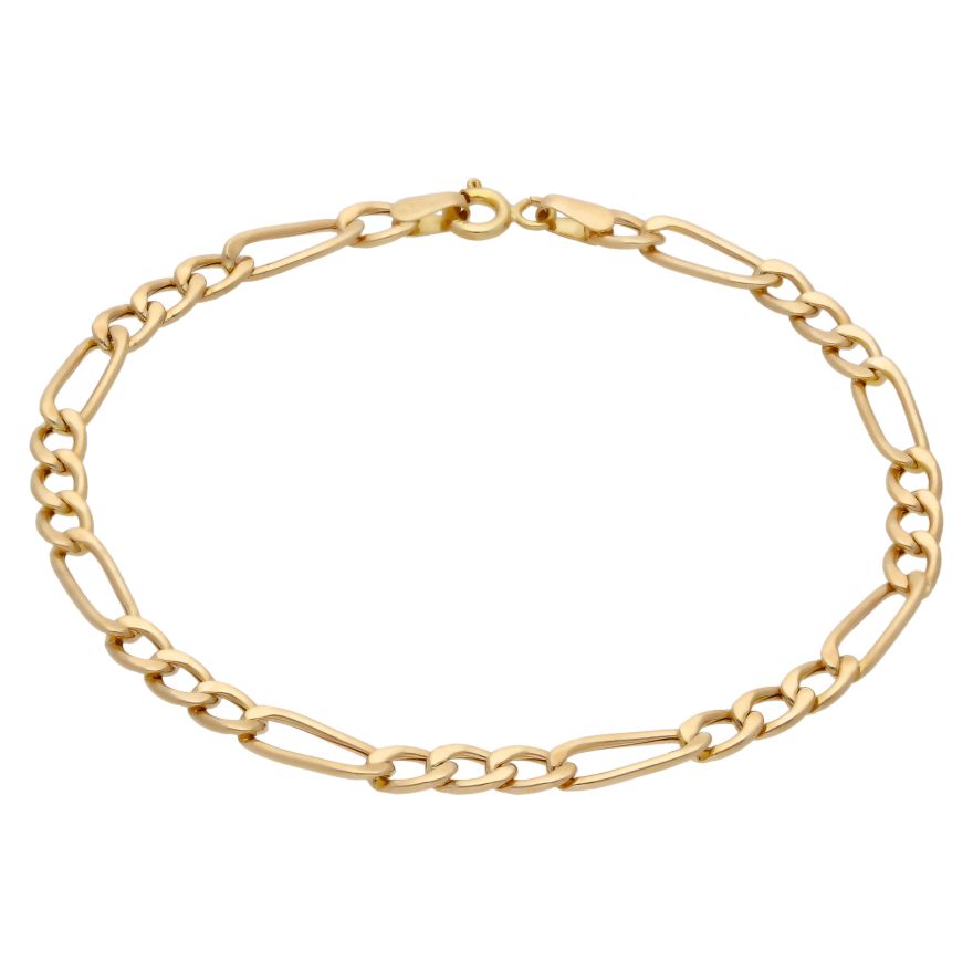 Buy A Lovely 9ct Gold Figaro Bracelet SKU4870 Online in India - Etsy