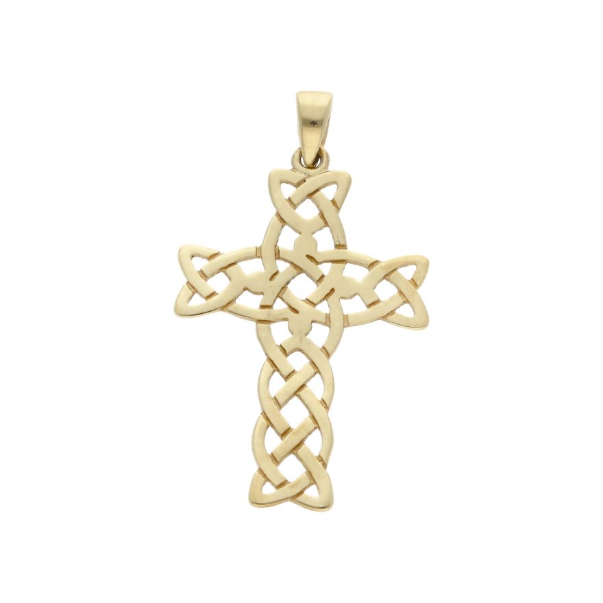 Black and Diamond Men's Celtic Cross Necklace | Men's Celtic Cross