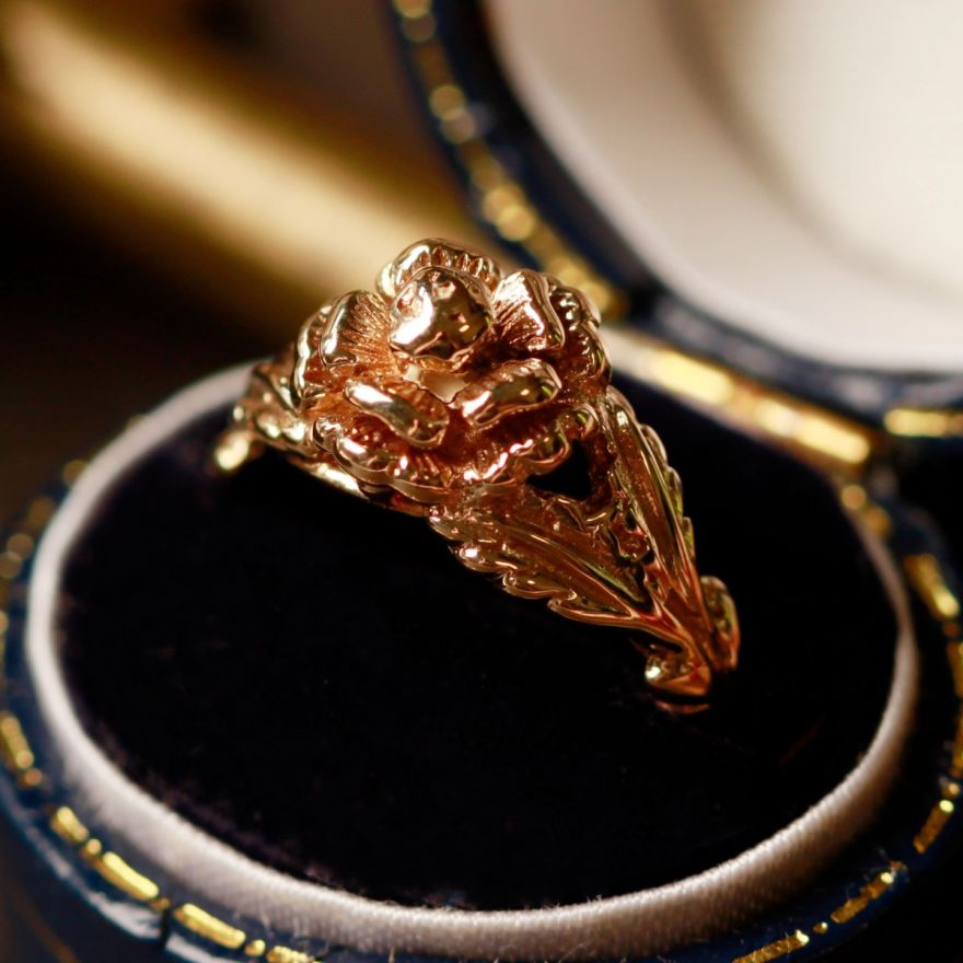VTG 80s GAULTIER Gold-Tone Mary Ring 14K Solid Two Tone Gold