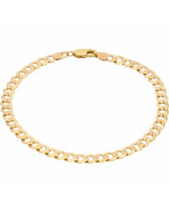 New 9ct Yellow Gold 8.5 Inch Solid Curb Link Bracelet