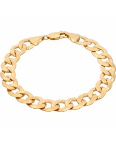 New 9ct Yellow Gold 8.5 Inch Solid Curb Link Bracelet 21.5g