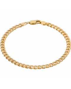 New 9ct Yellow Gold 7 Inch Curb Link Bracelet 6.9g