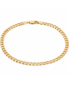 New 9ct Yellow Gold 8 Inch Solid Curb Link Bracelet