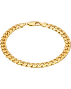 New 9ct Yellow Gold 8.5 Inch Cuban Curb Bracelet 20.2g