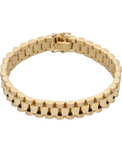 New 9ct Yellow Gold 7 Inch 10mm Width Rolex Style Bracelet 28g