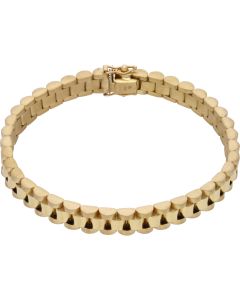 New 9ct Yellow Gold 8 Inch Rolex Style Link Bracelet 26g