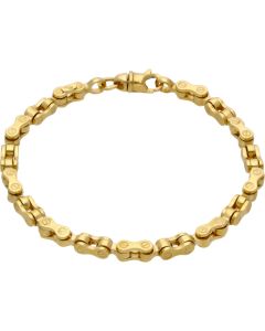 New 9ct Yellow Gold 7.5 Inch Bike Style Link Bracelet 13g