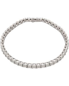 New 9ct White Gold 1.00 Carat 7 Inch Diamond Tennis Bracelet