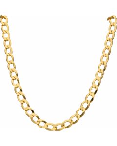 New 9ct Yellow Gold 22 Inch Flat Curb Link Chain Necklace 1.4oz