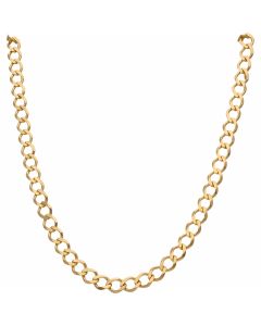 New 9ct Yellow Gold 26 Inch Solid Curb Link Chain Necklace 30.9g