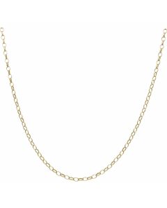 New 9ct Yellow Gold 22" Diamond-Cut Oval Belcher Chain Necklace