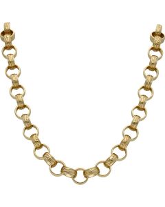 New 9ct Gold 24 Inch Heavy Solid Belcher Chain Necklace 3.4oz