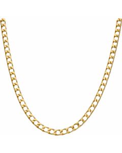New 9ct Gold Solid 20 Inch Heavy Square Curb Necklace 1.1oz