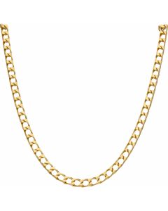 New 9ct Gold Solid 22 Inch Heavy Square Curb Necklace 1.2oz