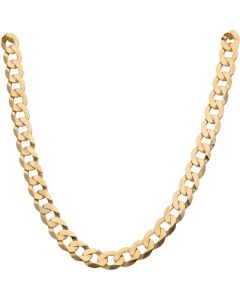 New 9ct Gold Solid 24 Inch Heavy Flat Curb Chain Necklace 1.9oz