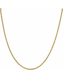 New 9ct Yellow Gold 22 Inch Solid Rope Chain Necklace 10g