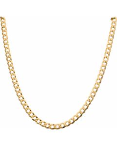 New 9ct Yellow Gold 26 Inch Solid Curb Link Chain Necklace 19.g