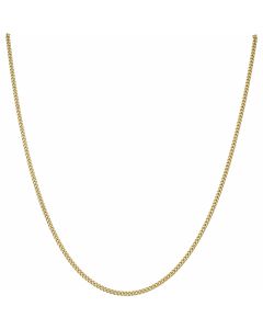 New 9ct Yellow Gold 26 Inch Diamond-Cut Curb Chain Necklace