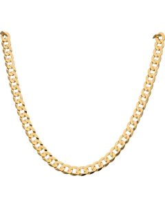New 9ct Yellow Gold 22 Inch Curb Chain Necklace 27.1g