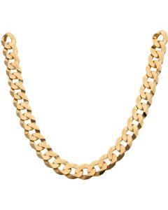 New 9ct Yellow Gold Soild Heavy 28" Curb Chain Necklace 3.2oz