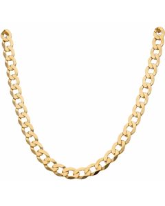 New 9ct Yellow Gold 26 Inch Flat Curb Link Chain Necklace 1.5oz