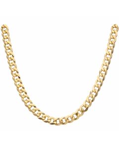 New 9ct Yellow Gold 24 Inch Solid Curb Link Chain Necklace 2.2oz