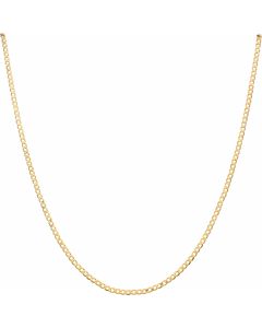 New 9ct Yellow Gold 20 Inch Solid Curb Link Chain Necklace