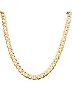 New 9ct Yellow Gold 26 Inch Flat Curb Link Chain Necklace 1.2oz