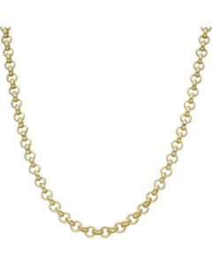 New 9ct Yellow Gold 24" Round Belcher Link Chain Necklace 1.6oz