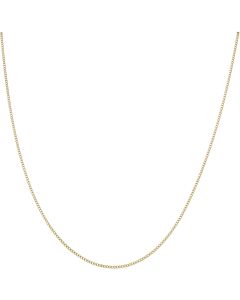 New 9ct Yellow Gold 16" Diamond-Cut Curb Link Chain Necklace