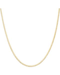 New 9ct Yellow Gold 22 Inch Solid Curb Link Chain Necklace
