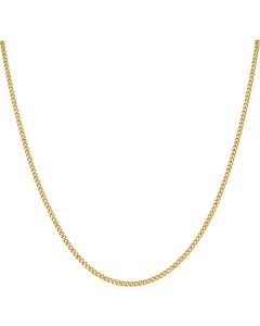 New 9ct Yellow Gold 18 Inch Hollow Curb Chain Necklace