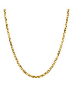 New 9ct Yellow Gold 20" Square Byzantine Chain Necklace 1.3oz