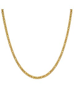 New 9ct Yellow Gold 22" Square Byzantine Chain Necklace 1.4oz