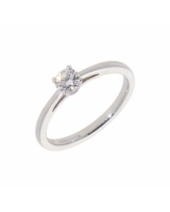 New 18ct White Gold 0.34ct Diamond Solitaire Ring