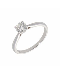 New 18ct White Gold 0.61ct Diamond Solitaire Ring
