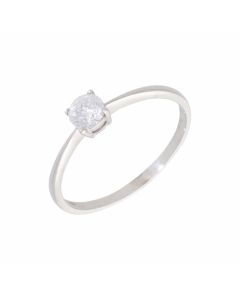 New 9ct White Gold 0.50ct Diamond Solitaire Ring