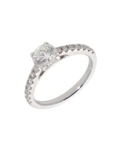 New 18ct White Gold 1.06ct Diamond Solitaire & Mount Ring