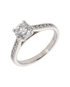 New 18ct White Gold 1.10 Carat Diamond Solitaire Ring