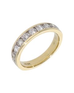 New 9ct Yellow Gold 1.00ct Diamond Channel Set Eternity Ring