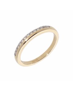 New 9ct Yellow Gold 0.15ct Diamond Set Eternity/Wedding Ring