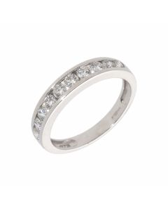 New 18ct White Gold 0.75ct Diamond Channel Set Eternity Ring